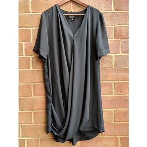 Topshop Drape Front Dress